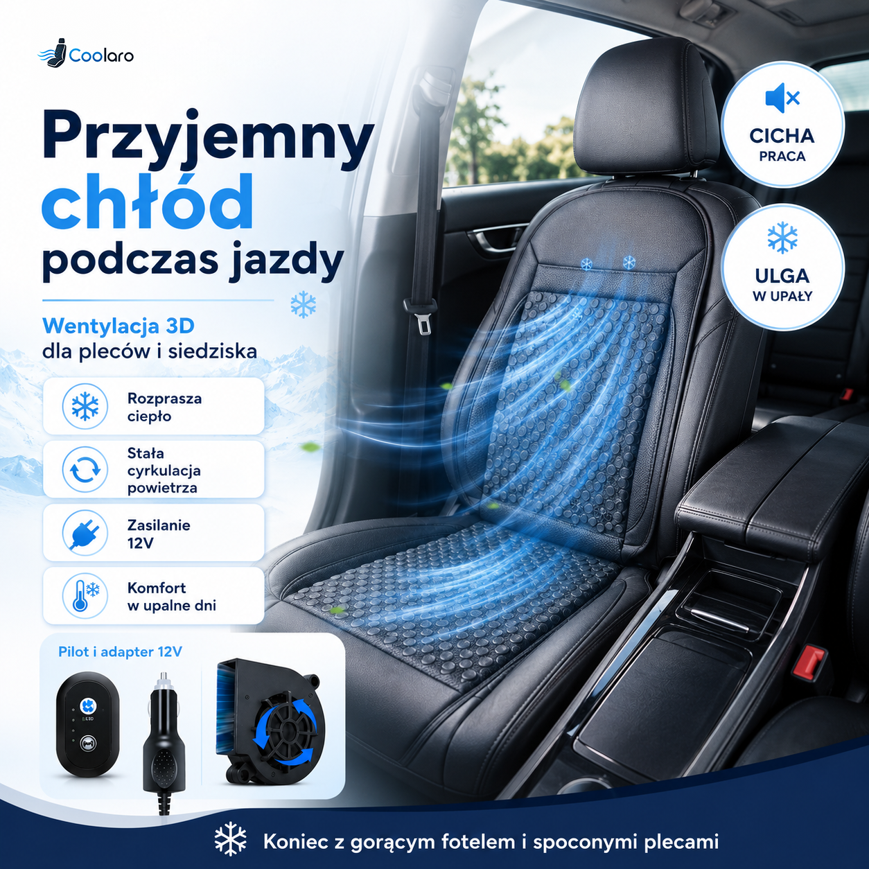Coolaro™ - Mata Wentylująca Na Fotel Samochodowy